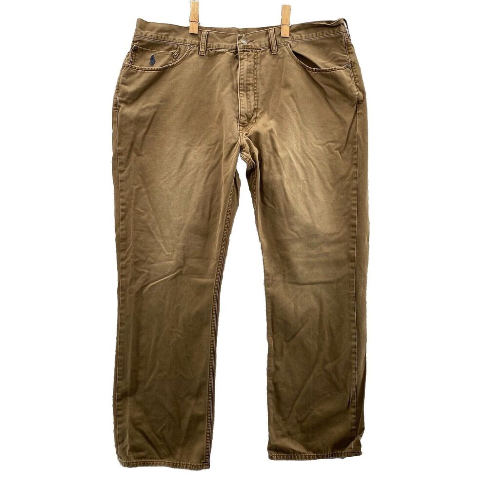 Polo Ralph Lauren 650 Jeans Men's 39x29* Brown Button Fly Preppy Classiccore Y2k